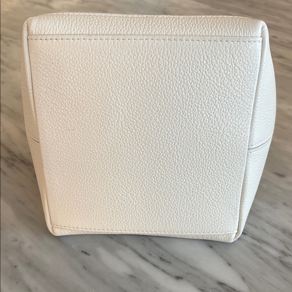 Liffner Sprout Tote Mini White and Beige Tote Bag with Crossbody Strap - Picture 6 of 6